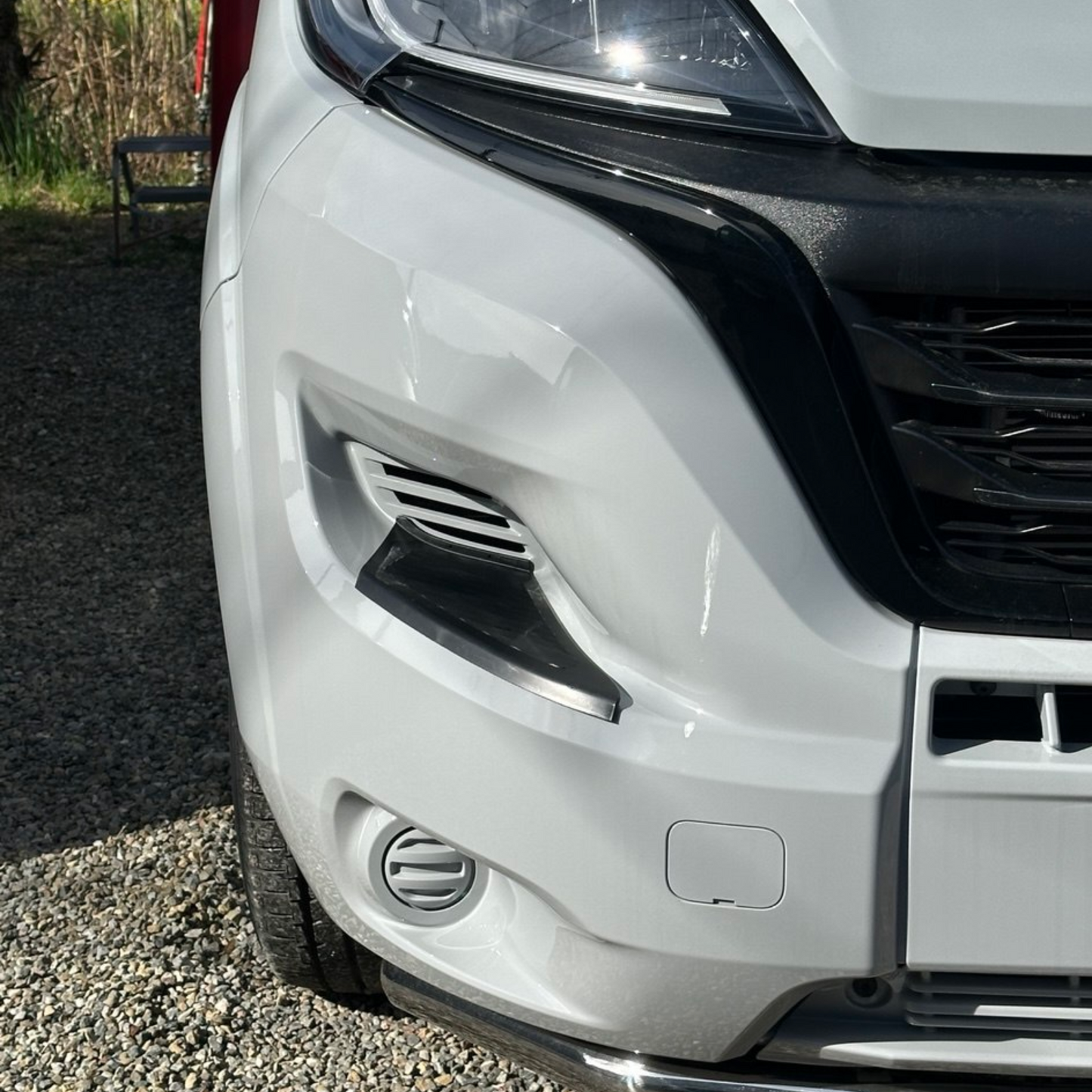 For Vauxhall Movano Front Bumper Foot Plate Protectors – Black, Set of 2 | Van-X