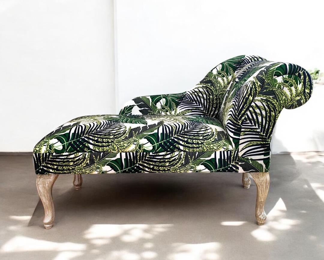 120X46X57CM PALM LEAF MINI CHAISE LONGUE