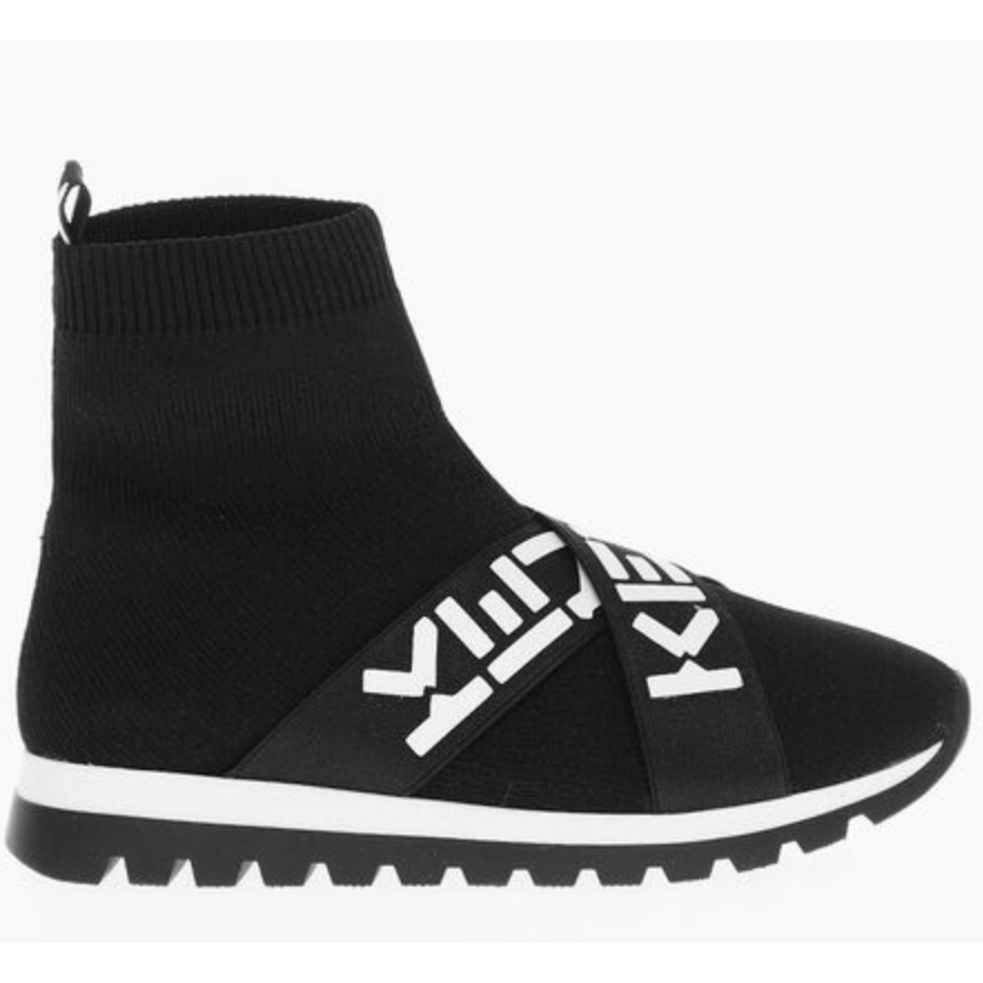 KENZO Sock Sneakers, Logoed Elastic Tape, Sport Trainer UK 2.5 / EU 35