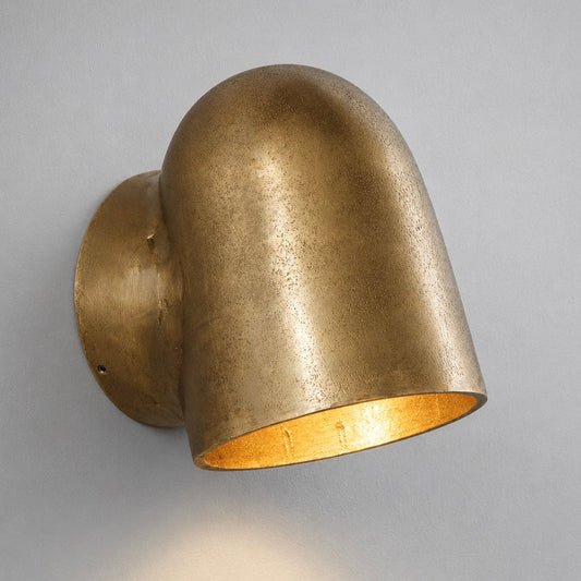 Hopton - Antique Brass Mast Down Wall Light | Nautical Industrial Wall Sconce