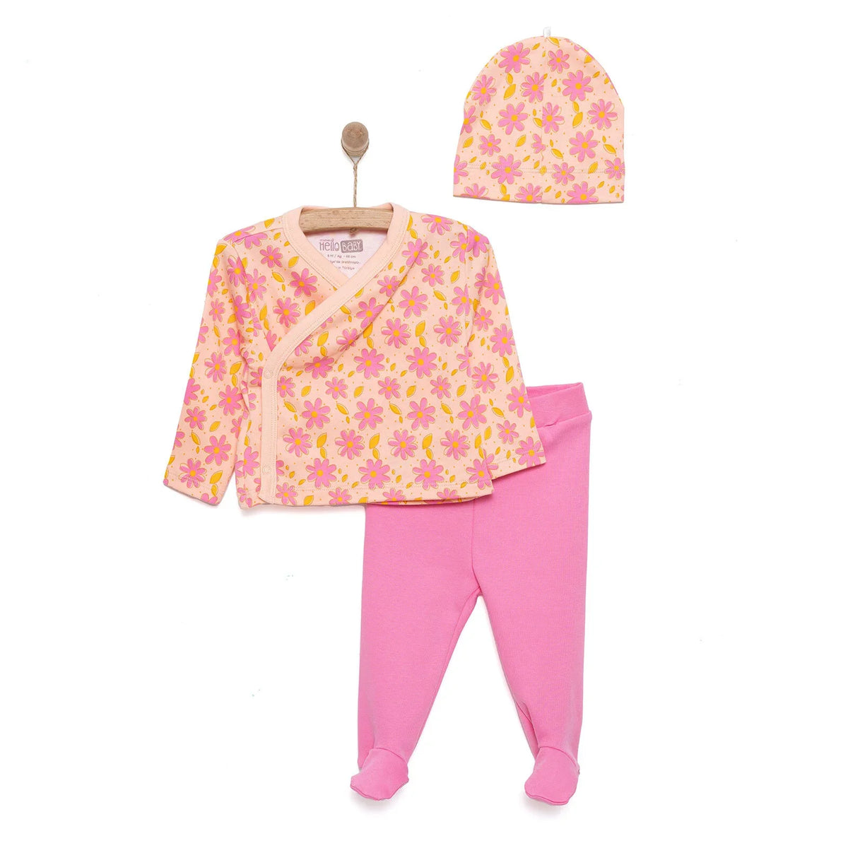 HelloBaby Baby Hat, Vest & Bottoms Set (Newborn to 6 Months)