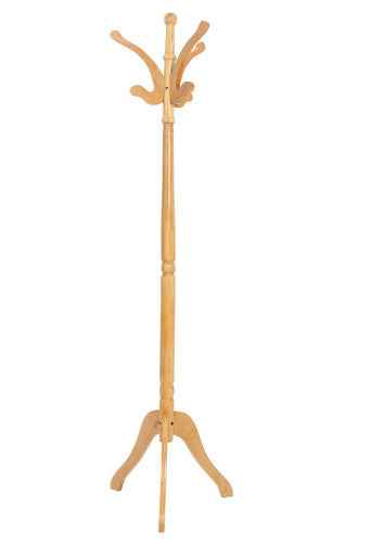 Natural Finish Light Wooden Coat Stand