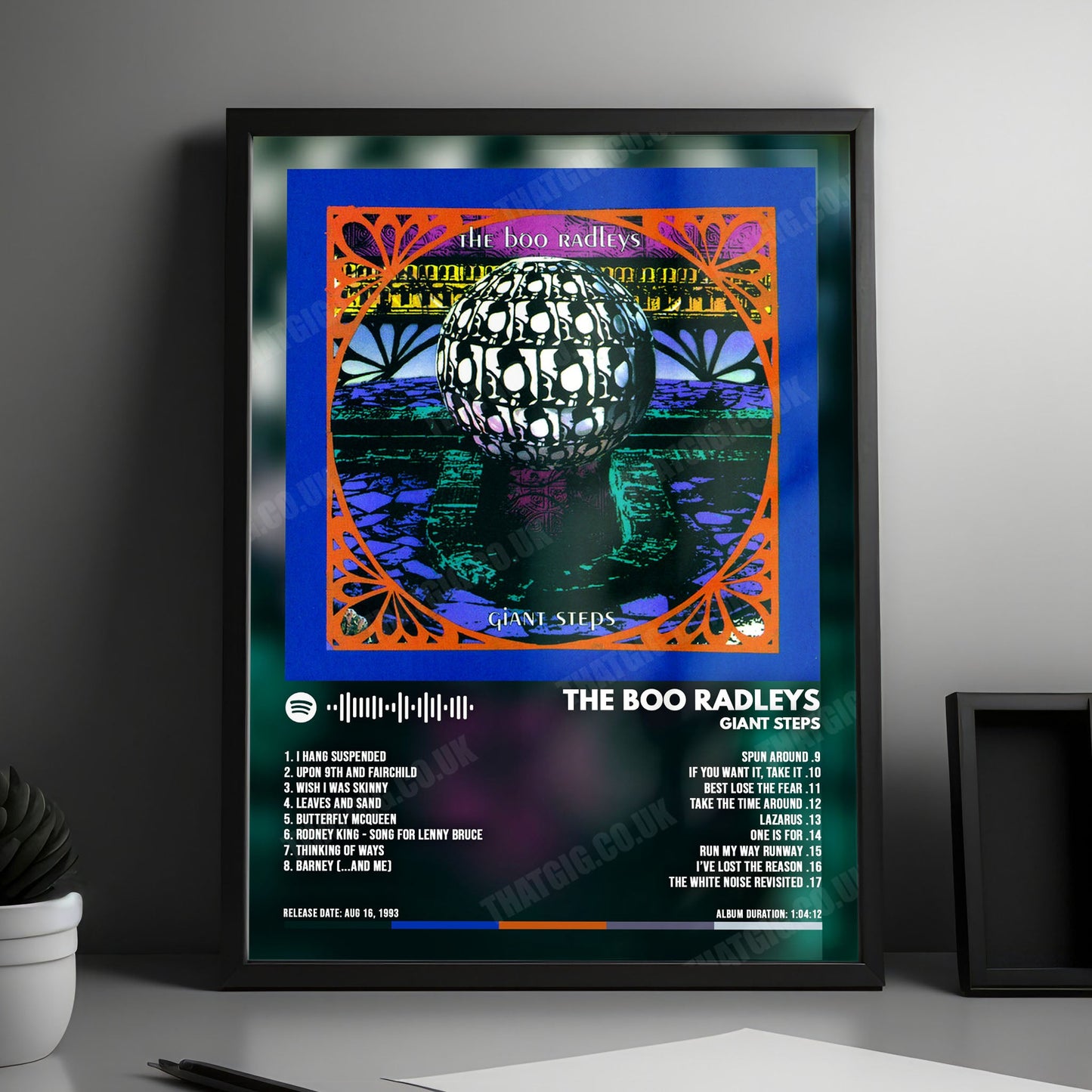 The Boo Radleys "Giant Steps" Album Cover Poster - with Complete Tracklist