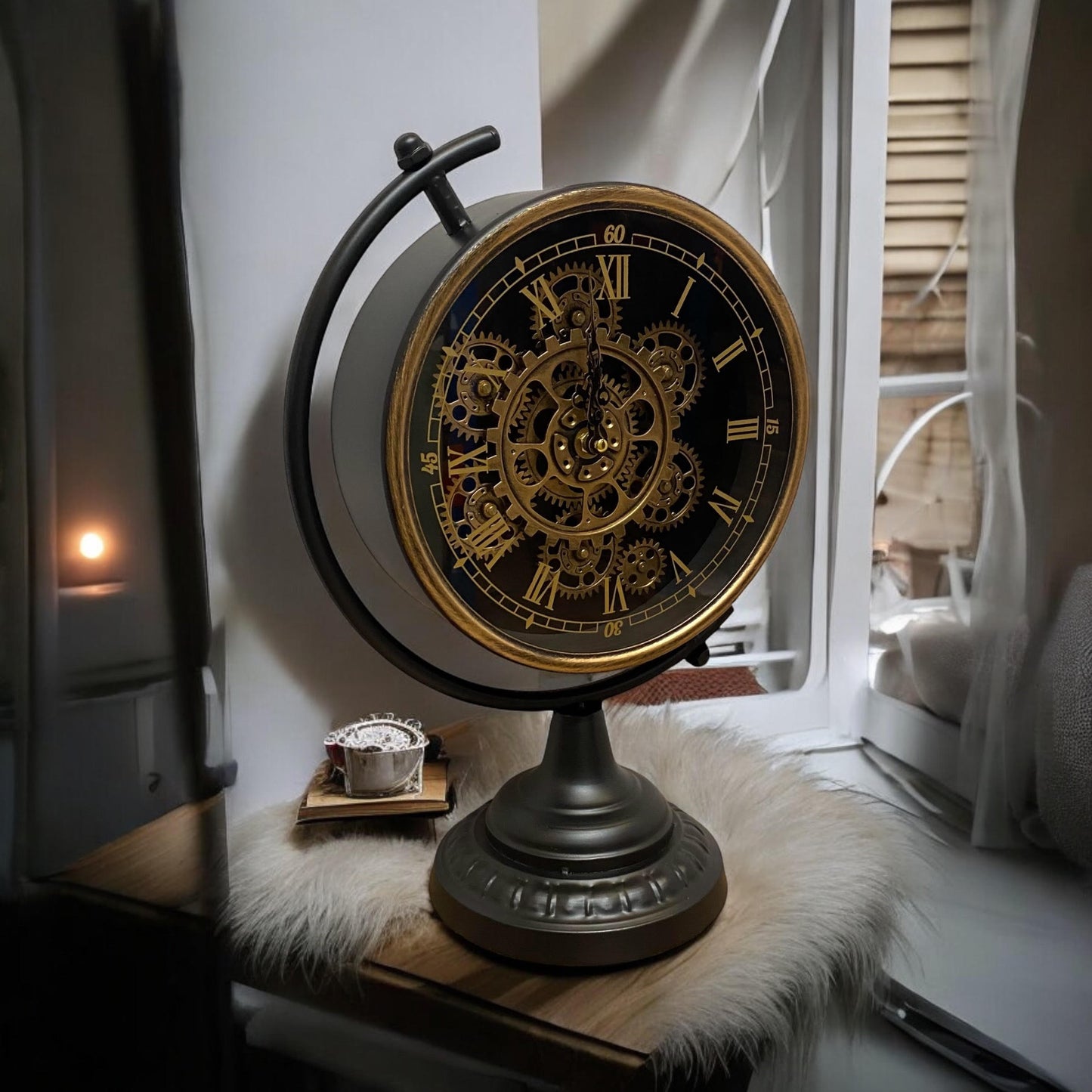 43CM GLOBE CLOCK