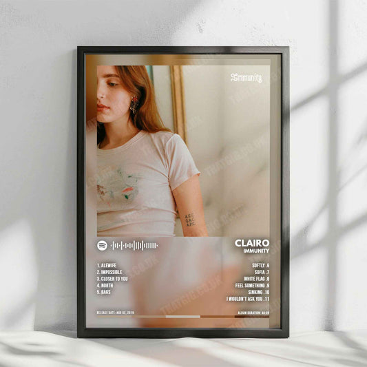 Clairo "Immunity" Album Cover Poster - with Complete Tracklist
