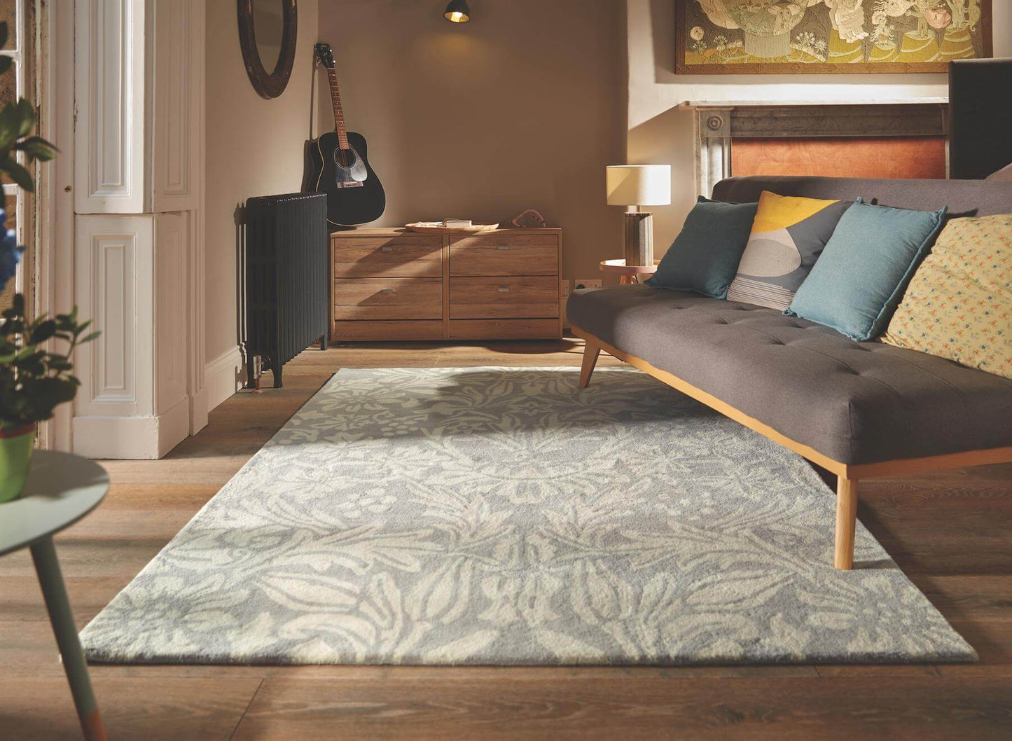 Heritage Lavender Floral Wool Rug