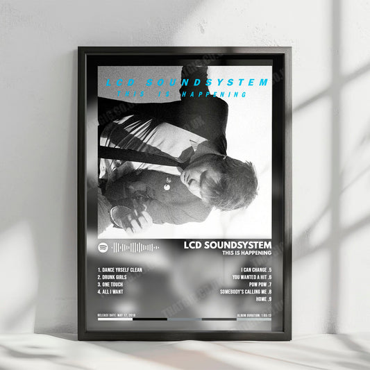 LCD Soundsystem "This Is Happening" Album Cover Poster - with Complete Tracklist