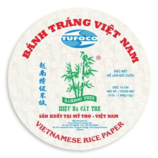 BAMBOO TREE Vietnamese Rice Paper Banh Trang My Tho 16cm 340g
