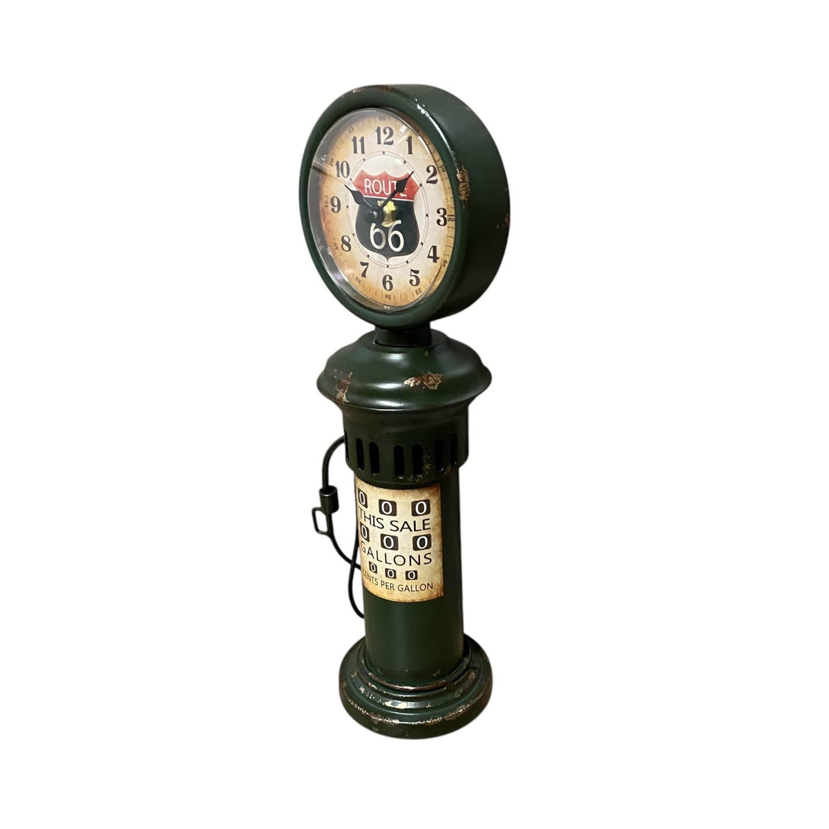 37CM TABLE CLOCK - Gasoline Pump Design