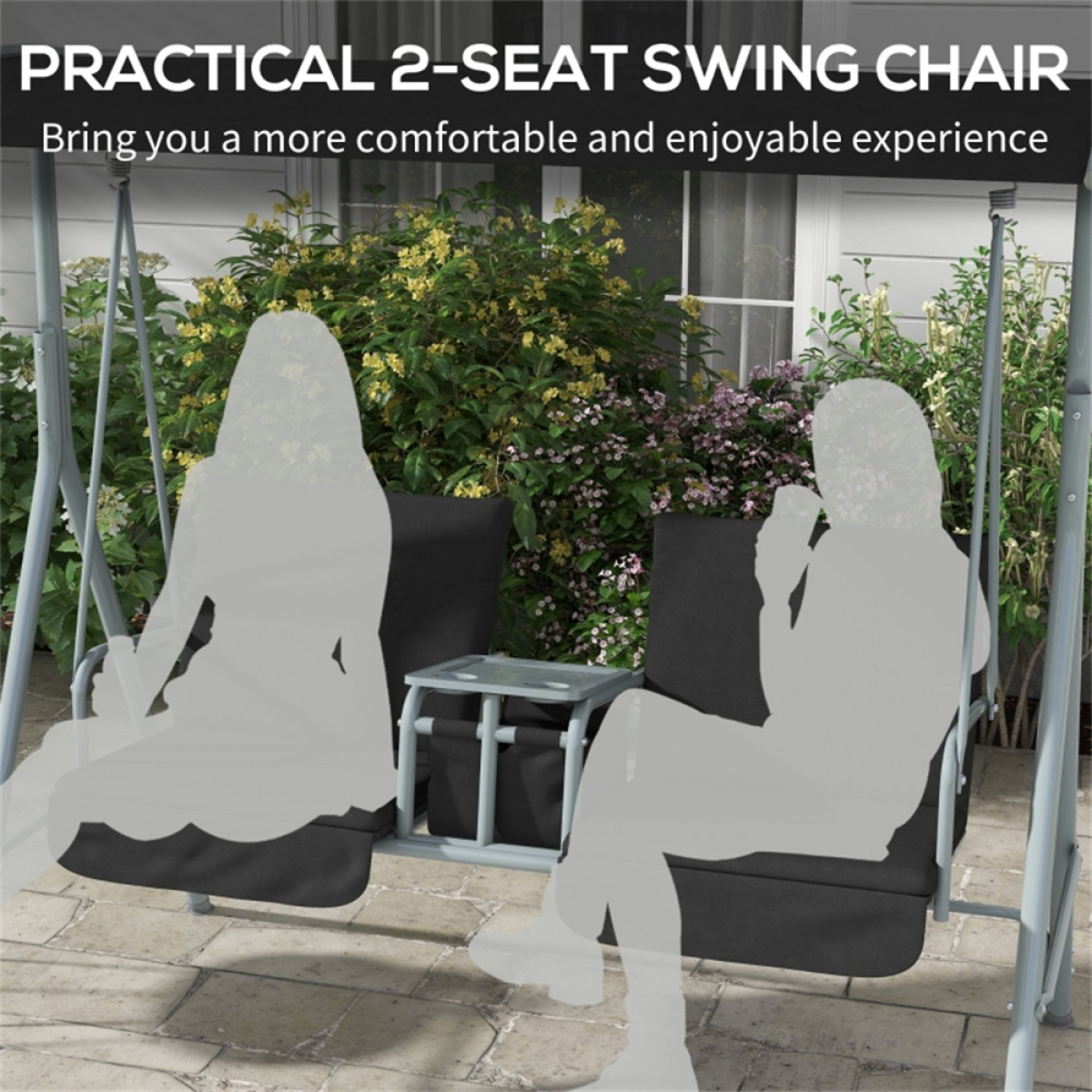 2 seats Outdoor Patio Swing Chair ( Amazon Shipping)（ Prohibited by WalMart ）