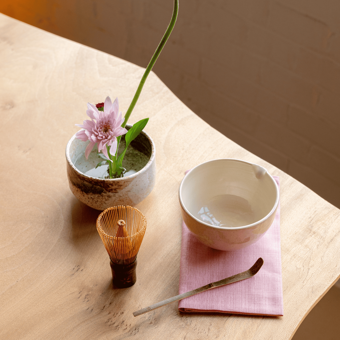 Chashaku - Matcha Bamboo Spoon with Sakura Engraving