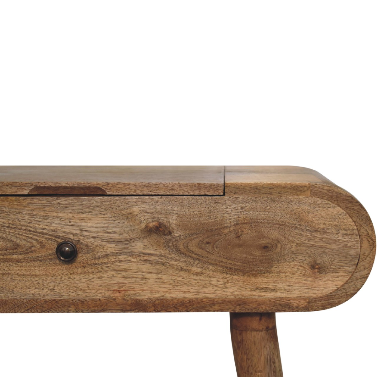 Artisan Furniture Solid Mango Wood Mini Oak-ish Round Dressing Table