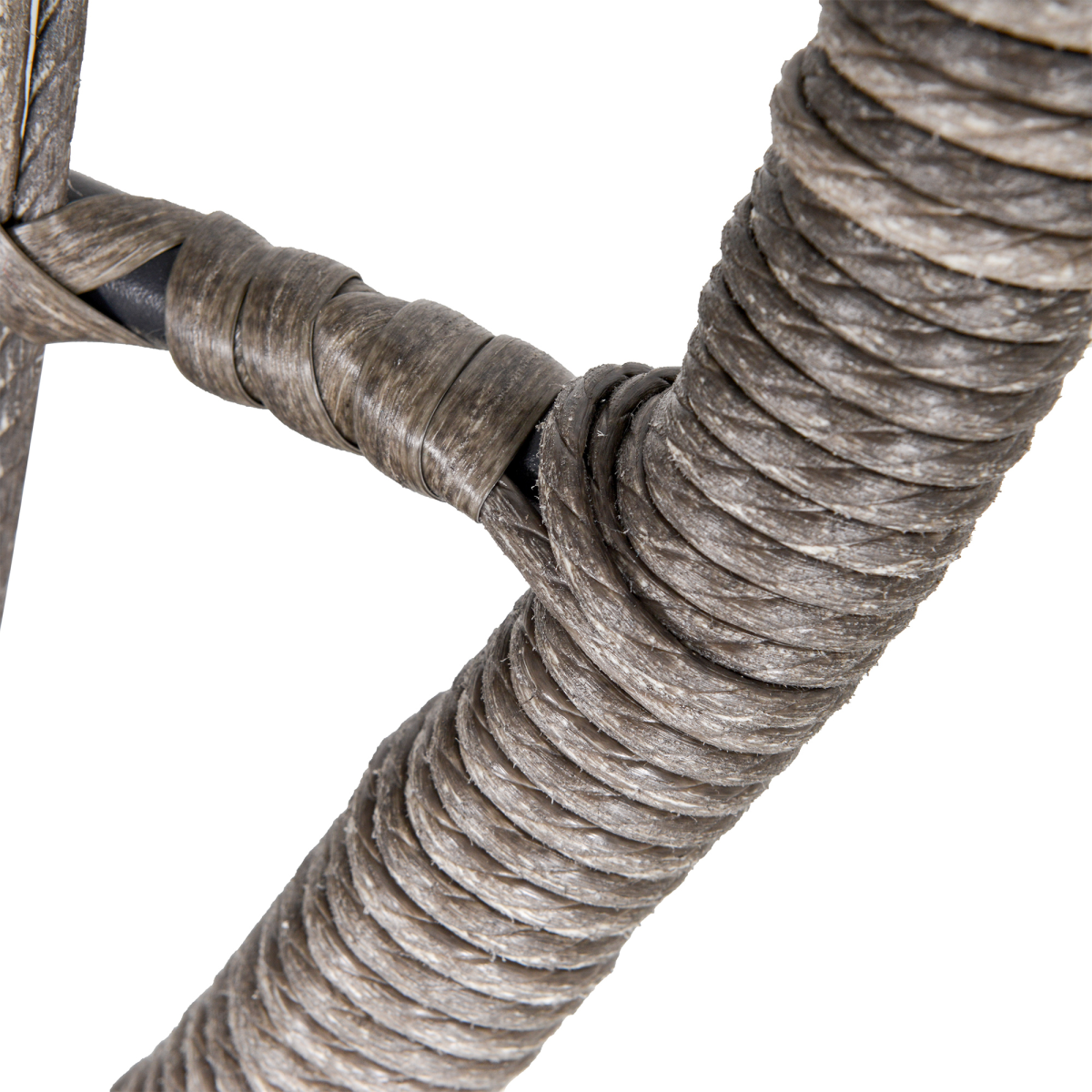 3 PCS Webbed PE Rattan Outdoor Patio Set w/ Cushions Steel Frame Grey Outsunny