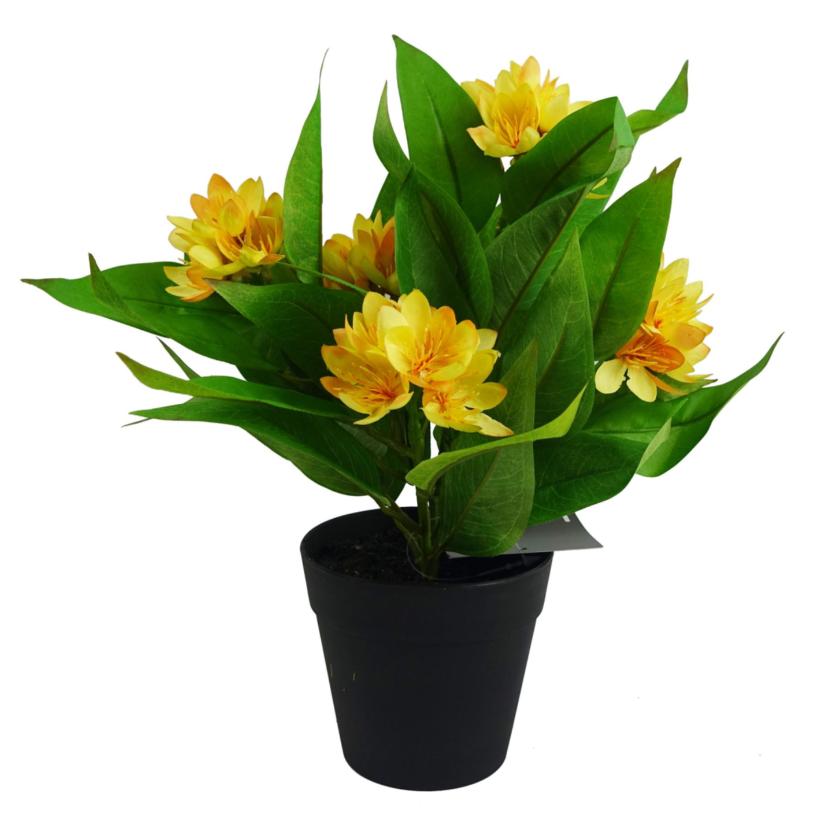 3x 18cm Artificial Freesia Plants Pink, Orange, Yellow Flowering