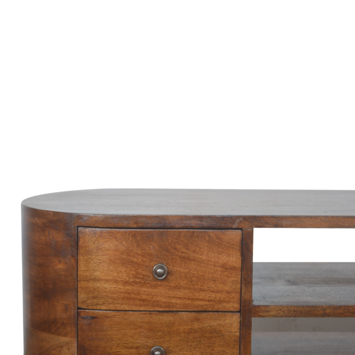 Artisan Furniture Solid Wood Chestnut Rounded Entertainment Unit