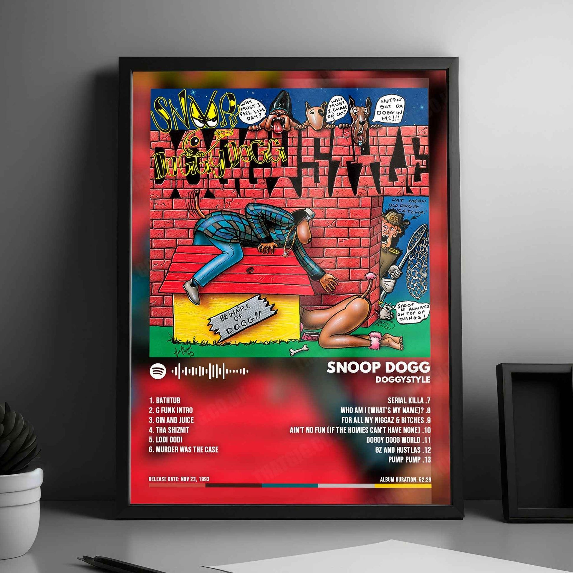 Snoop Dogg "Doggystyle" Album Cover Poster - with Complete Tracklist