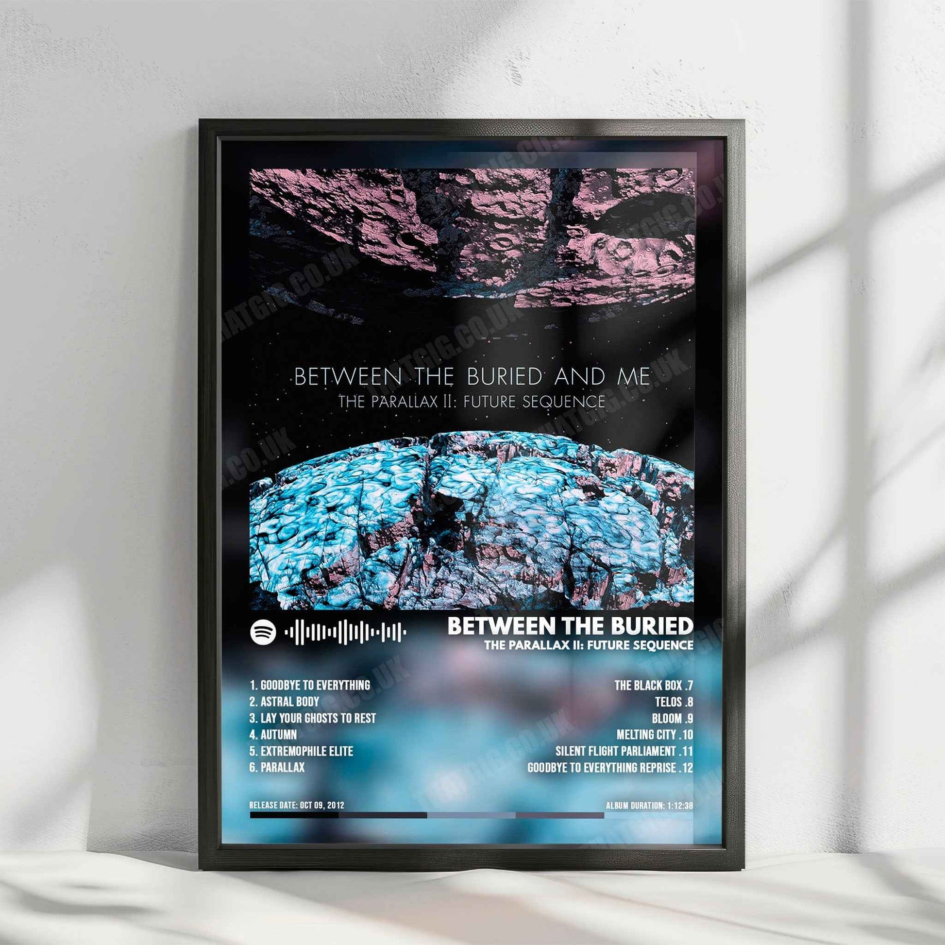Between the Buried and Me "The Parallax II" Album Cover Poster - with Complete Tracklist