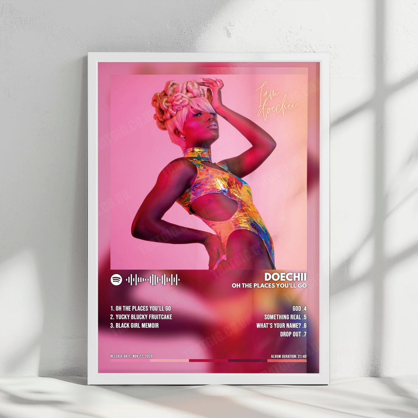 Doechii "Oh the Places You'll Go" Album Cover Poster - with Complete Tracklist