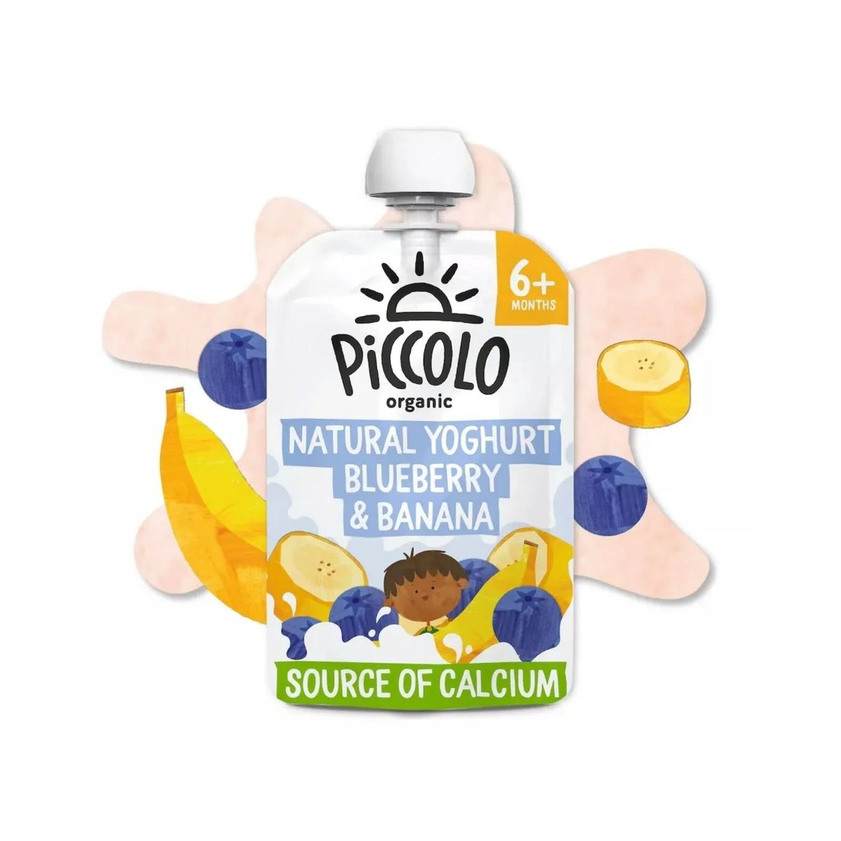 Piccolo Organic Natural Yoghurt Blueberry & Banana 6+ months 100g