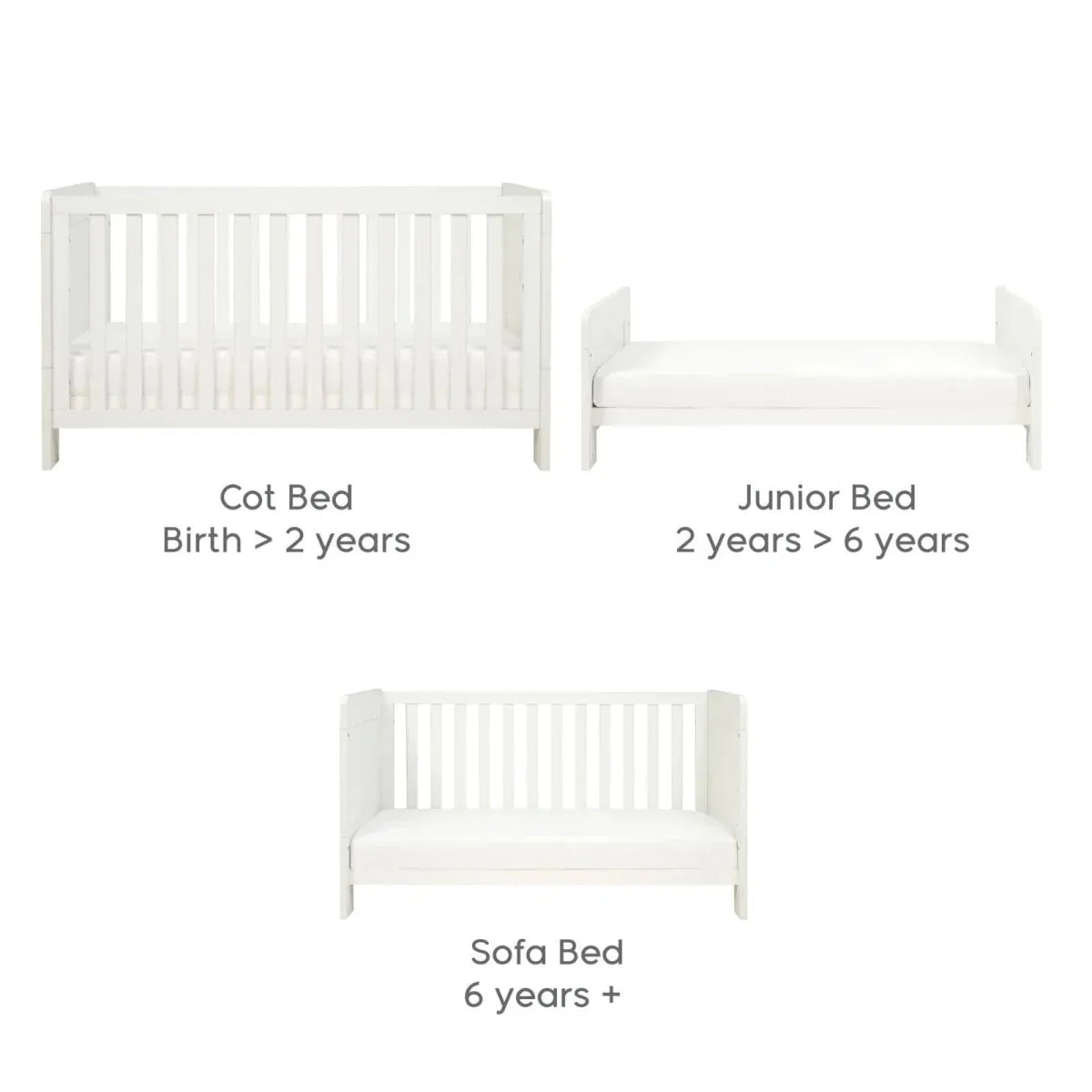 Tutti Bambini Alba Mini Cot Bed - Essentials White