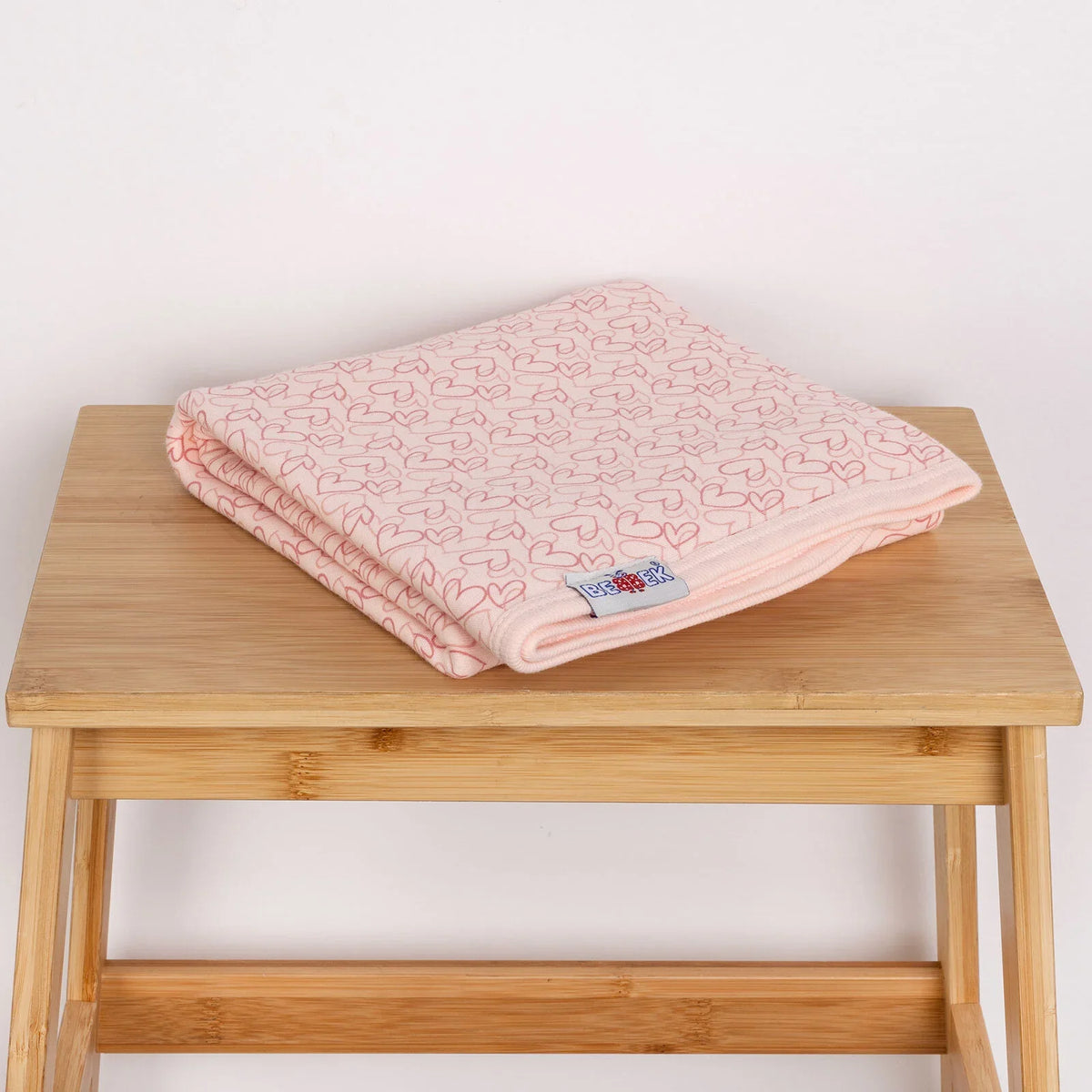 Bebbek Heart Print Jersey Baby Blanket (80 x 80 cm)