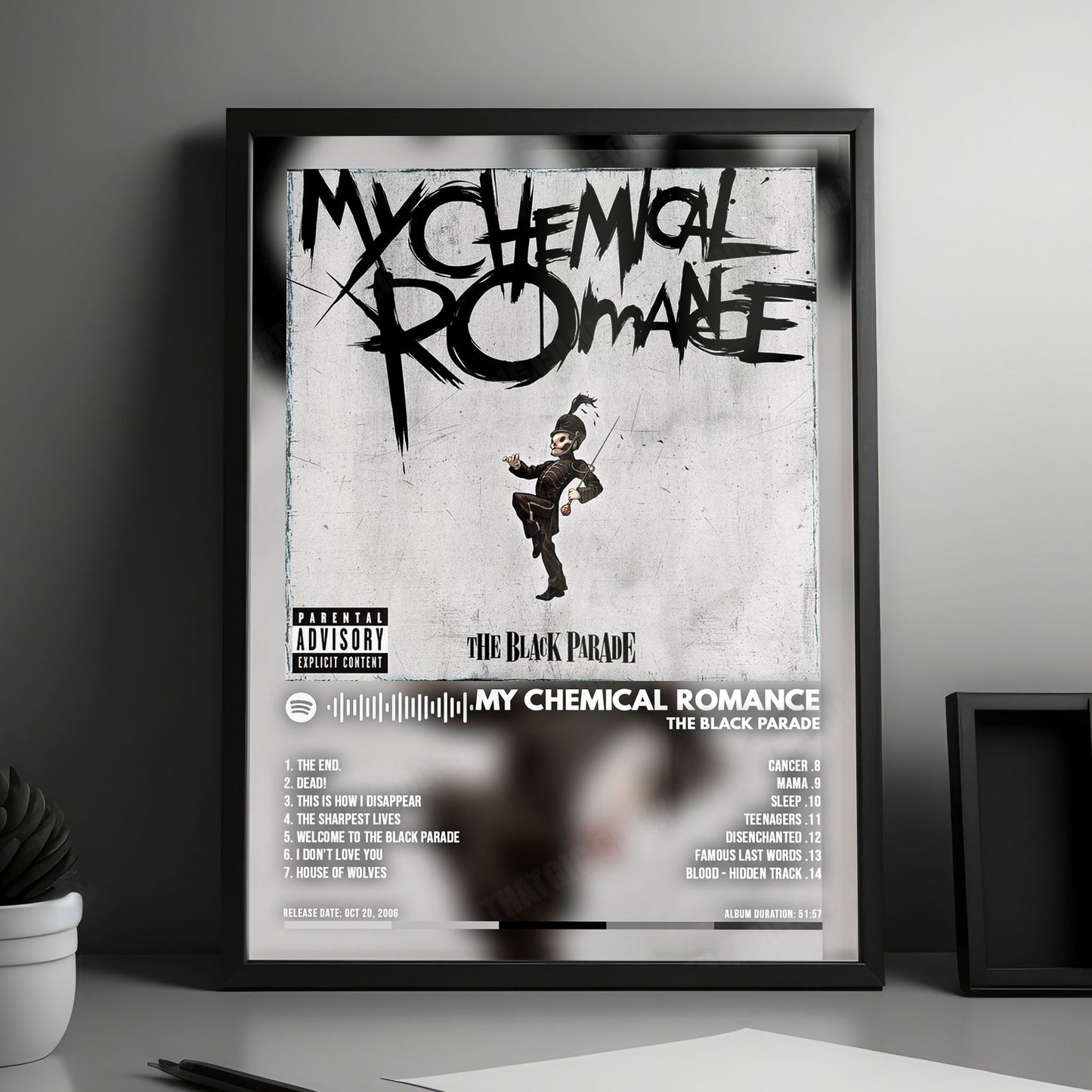 My Chemical Romance "The Black Parade" Album Cover Poster - with Complete Tracklist