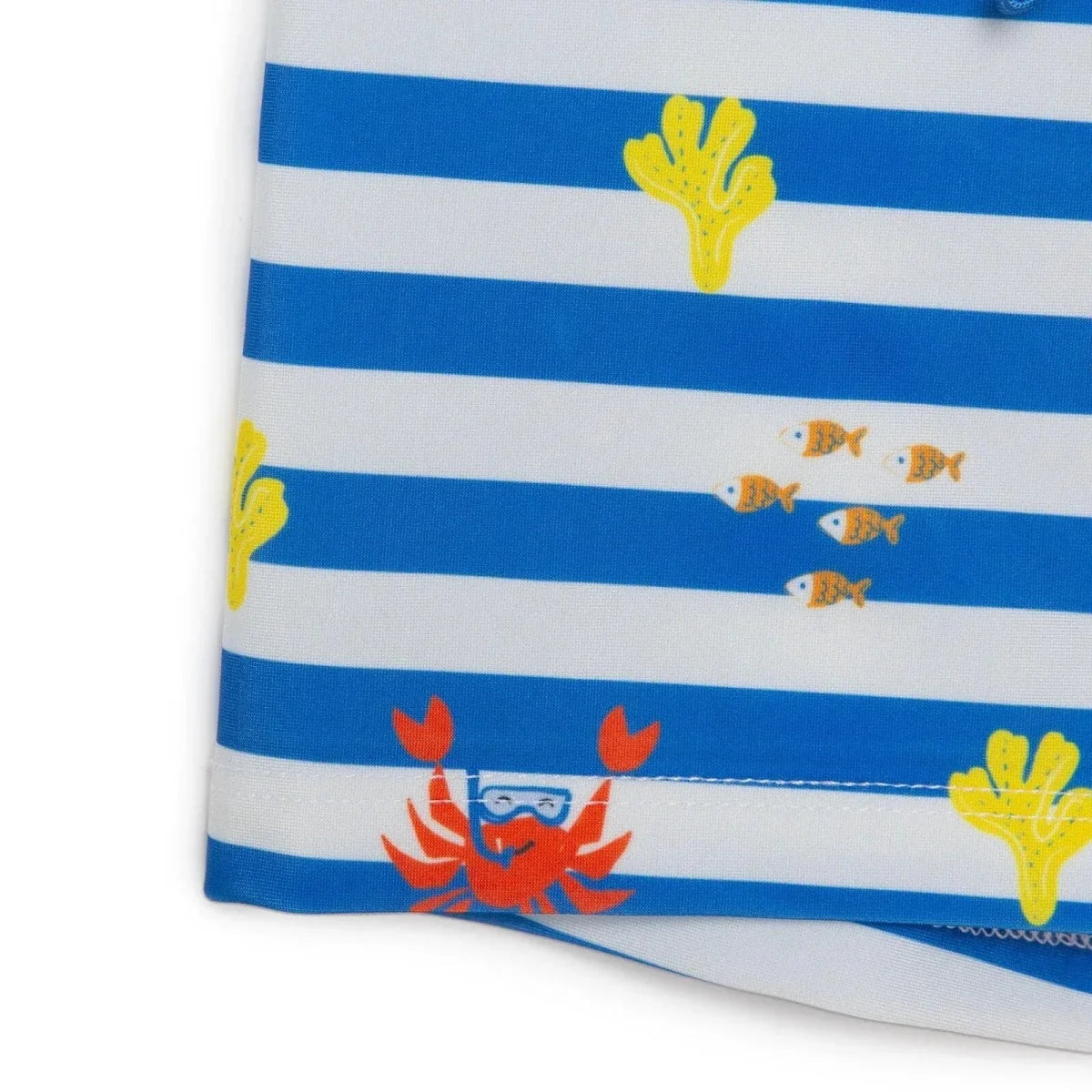 HelloBaby Striped Crab Print Baby Swim Trunks (2 Years to 5 Years)