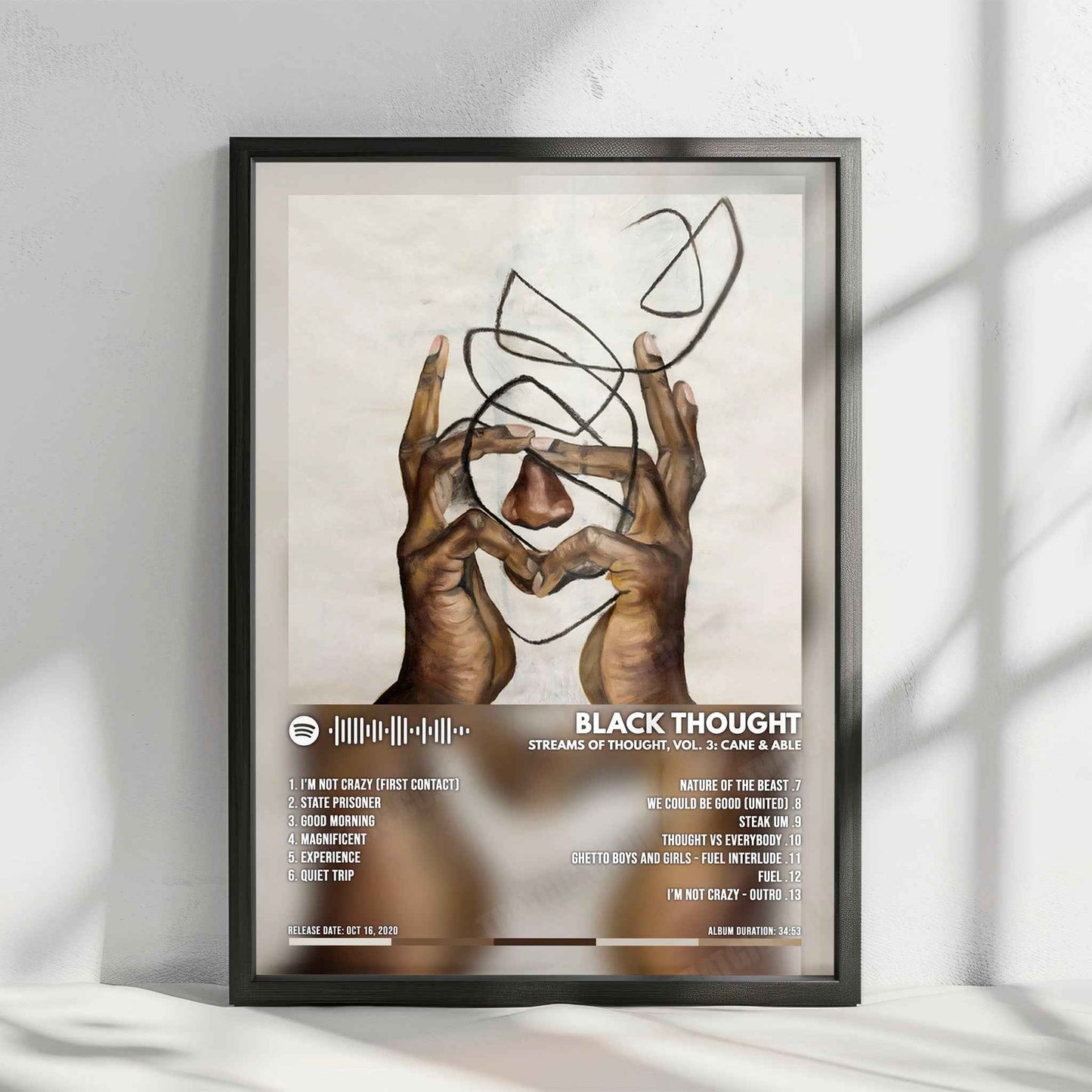 Black Thought "Streams of Thought, Vol. 3" Album Cover Poster - with Complete Tracklist