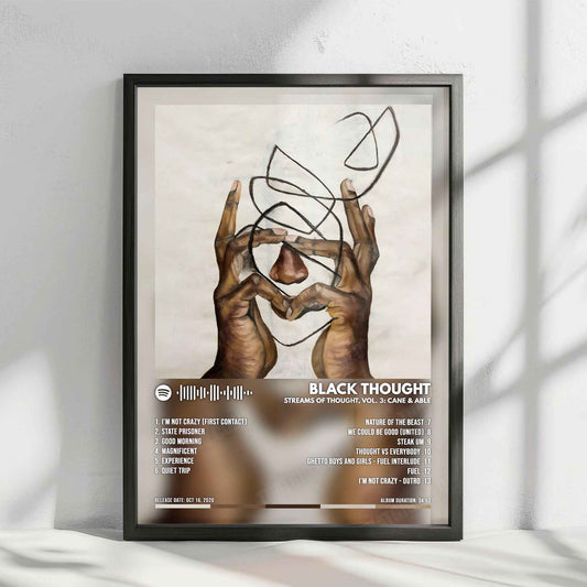 Black Thought "Streams of Thought, Vol. 3" Album Cover Poster - with Complete Tracklist