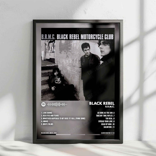Black Rebel Motorcycle Club "BRMC" Album Cover Poster - with Complete Tracklist
