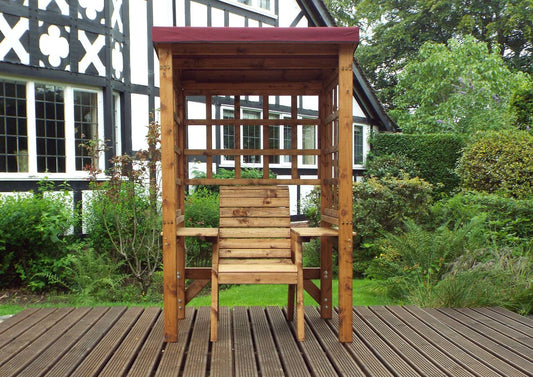 Charles Taylor Trading Wentworth Single Arbour Burg With Burgundy Cushion Brown