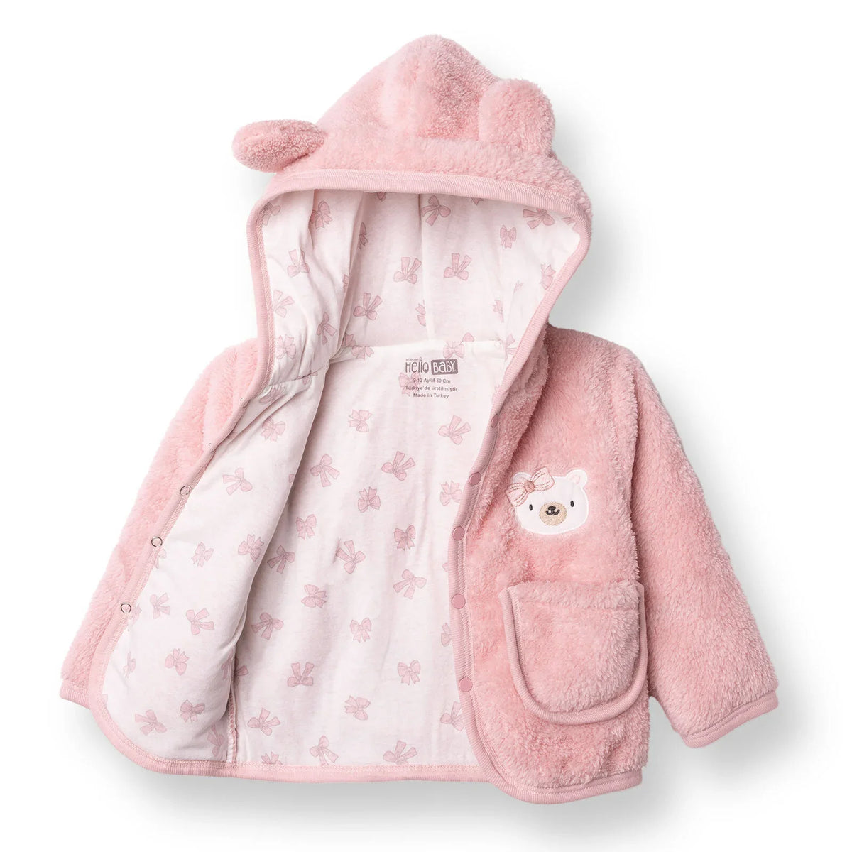 HelloBaby Hooded Wellsoft Baby Cardigan (1-3 Months to 12 Months)