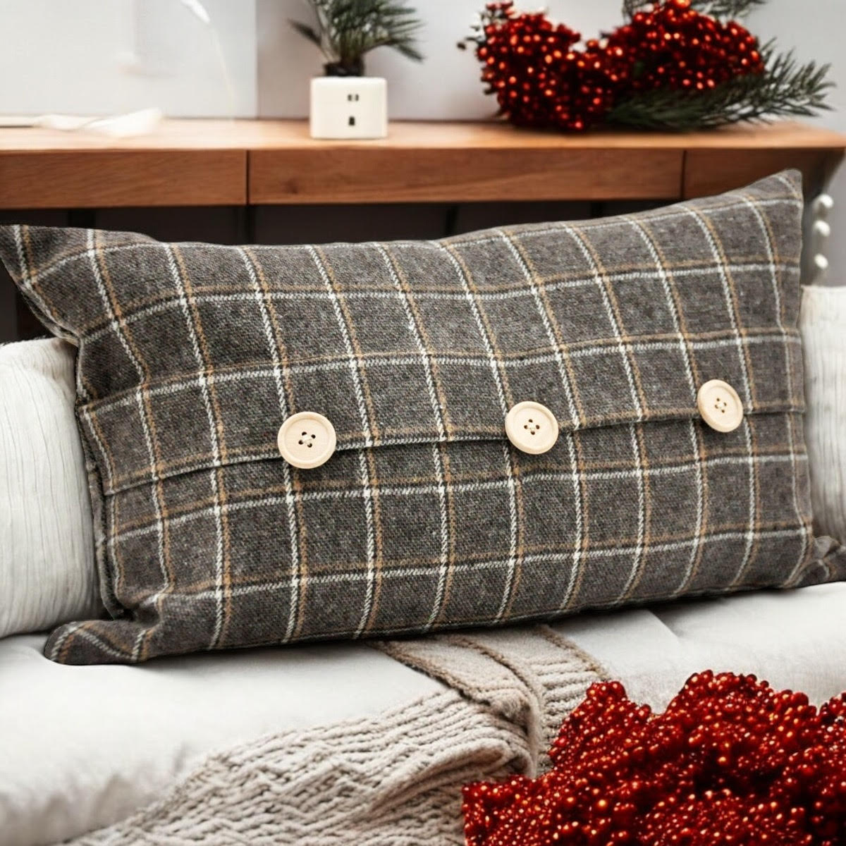 30 X 50CM BROWN  VELVET CUSHION COVER ONLY