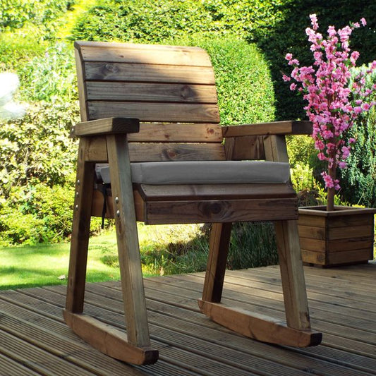 Charles Taylor Trading Chair Rocker With Grey Cushion Brown