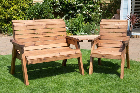 Charles Taylor Trading Three Seat Comp Set Angled Boxed Brown