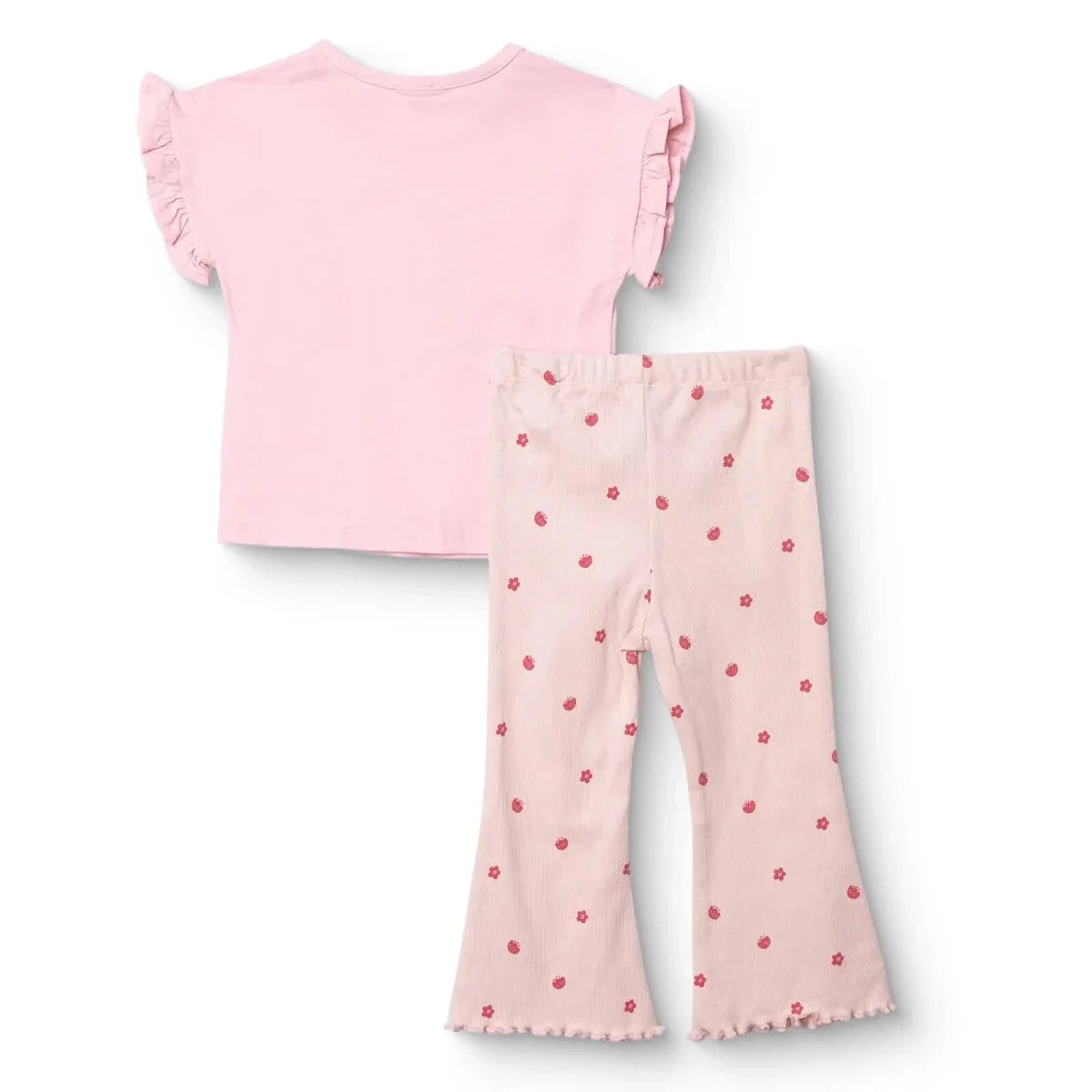 HelloBaby Short Sleeve Ribbed Baby Top & Leggings Set (6-9 Months to 4-5 Years)