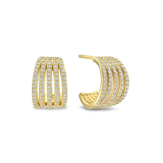 Ladies' Earrings New Bling 9NB-1430 Golden