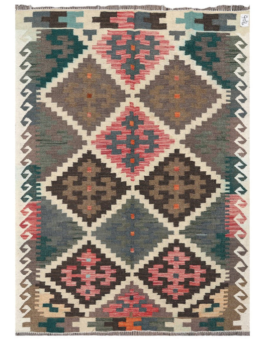 Maimana Afghanistan Kilim Rug - 186 x132 cm