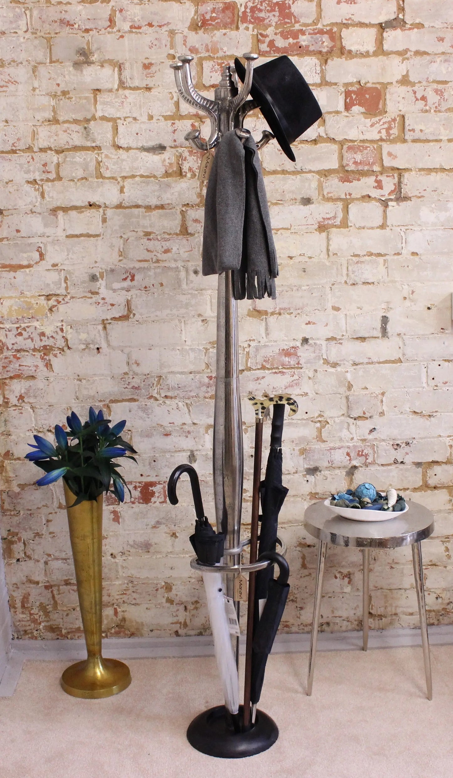 Ural Vintage Metal Coat Stand with Umbrella Holder