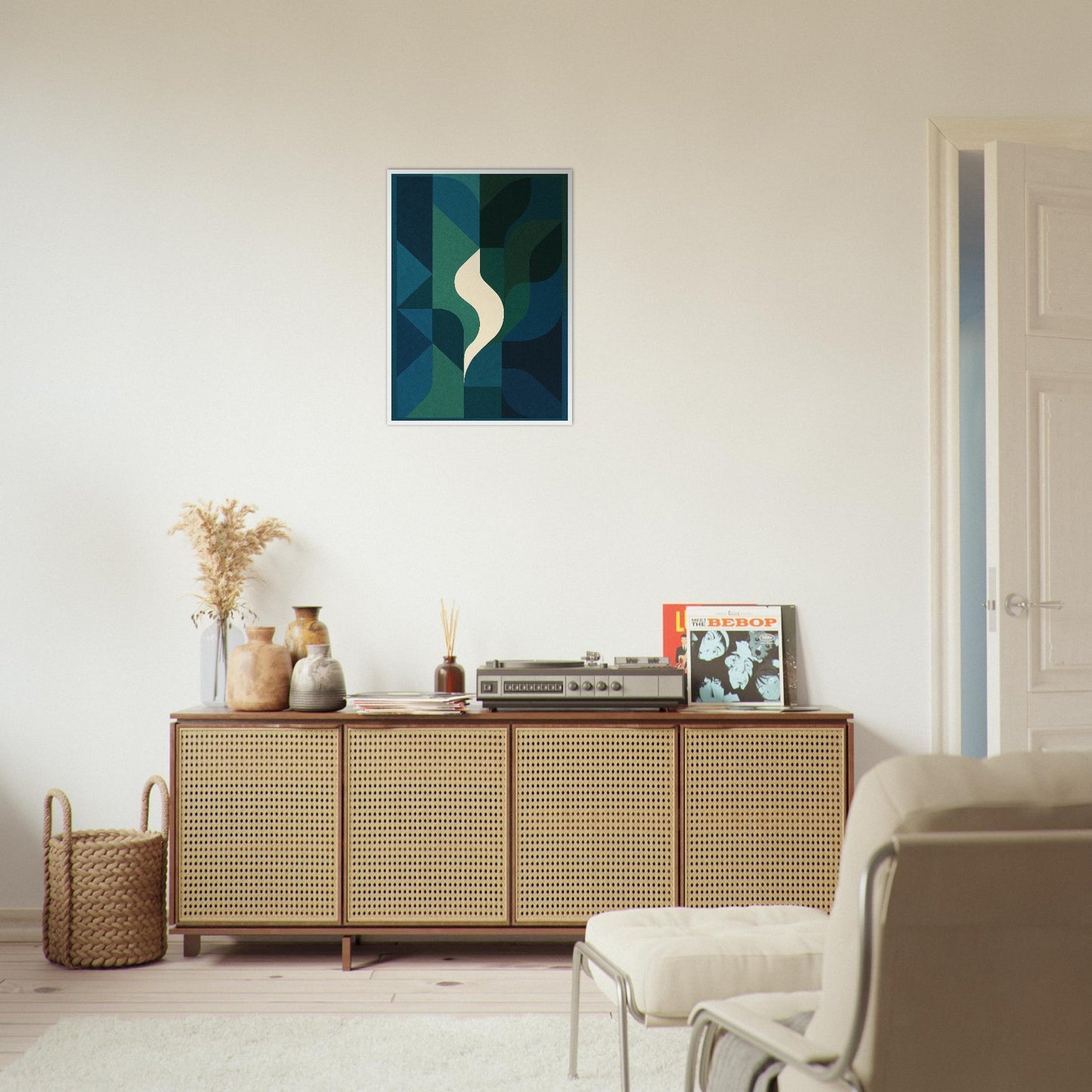 Abstract Night - Premium Matte Paper Wooden Framed Poster