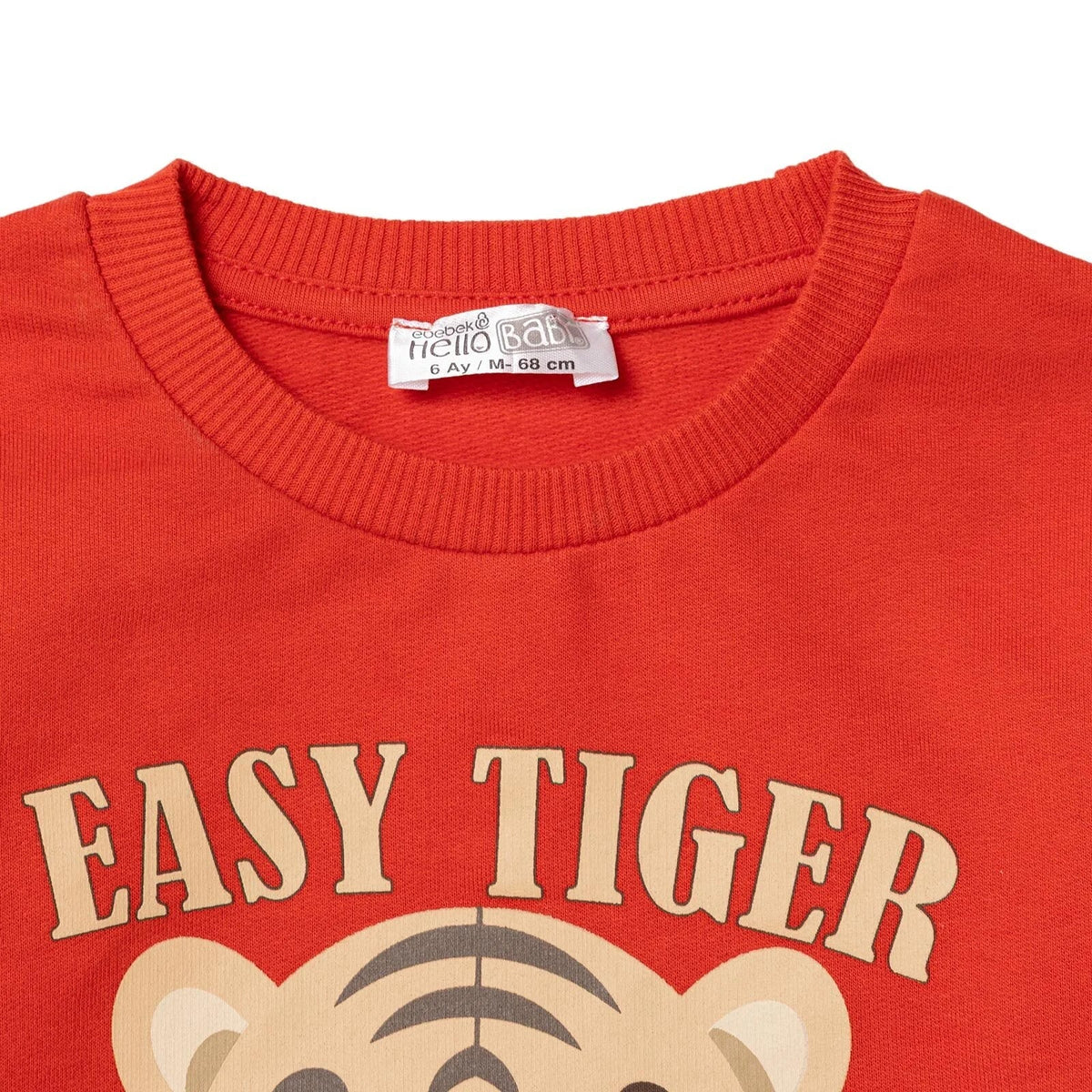 HelloBaby "Easy Tiger" Slogan Brushed Loopback Baby Sweatshirt (6 Months to 5 Years)