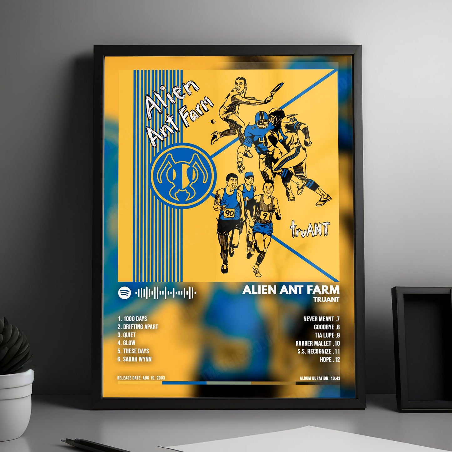 Alien Ant Farm "truANT  " Album Cover Poster - with Complete Tracklist