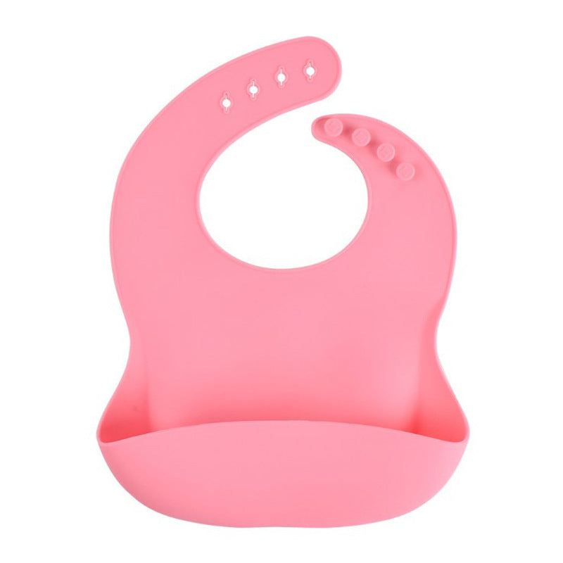 Silicone Baby Bib with Pocket - BPA-Free Waterproof Feeding Bib