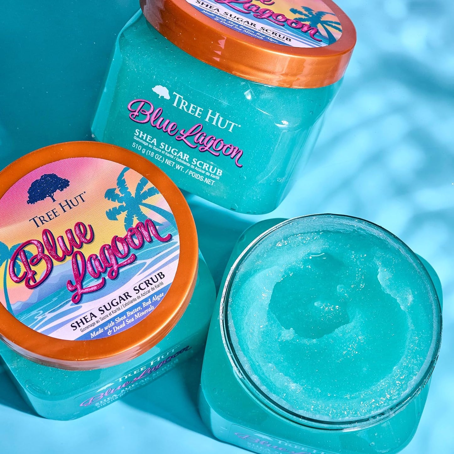 Tree Hut Blue Lagoon Shea Sugar Scrub 510g Exfoliates & Hydrates Skin