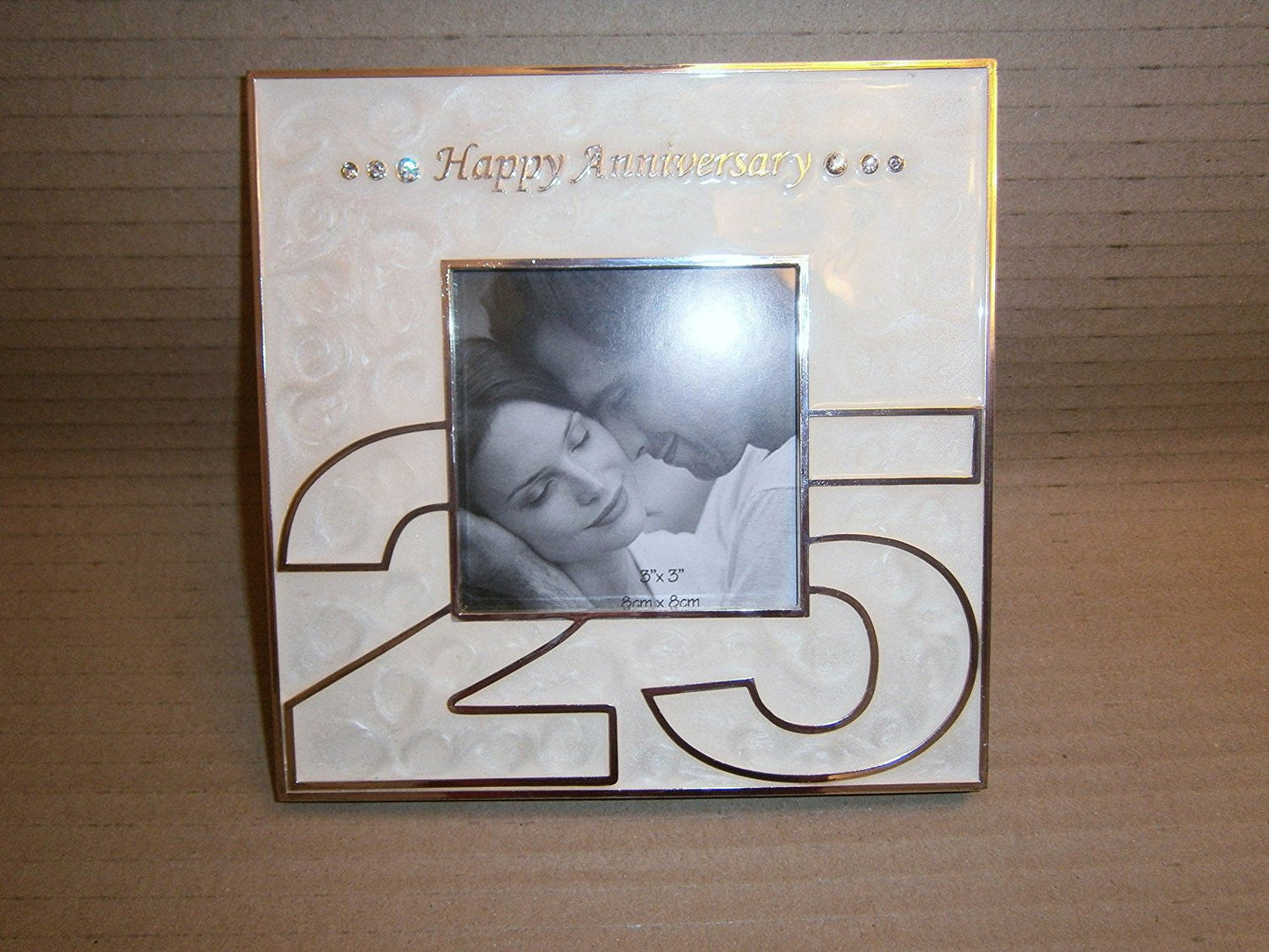 25th anniversary photo frame silverplated
