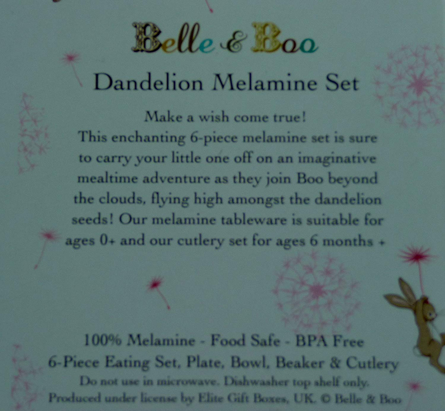Belle & Boo Dandelion Melamine Set