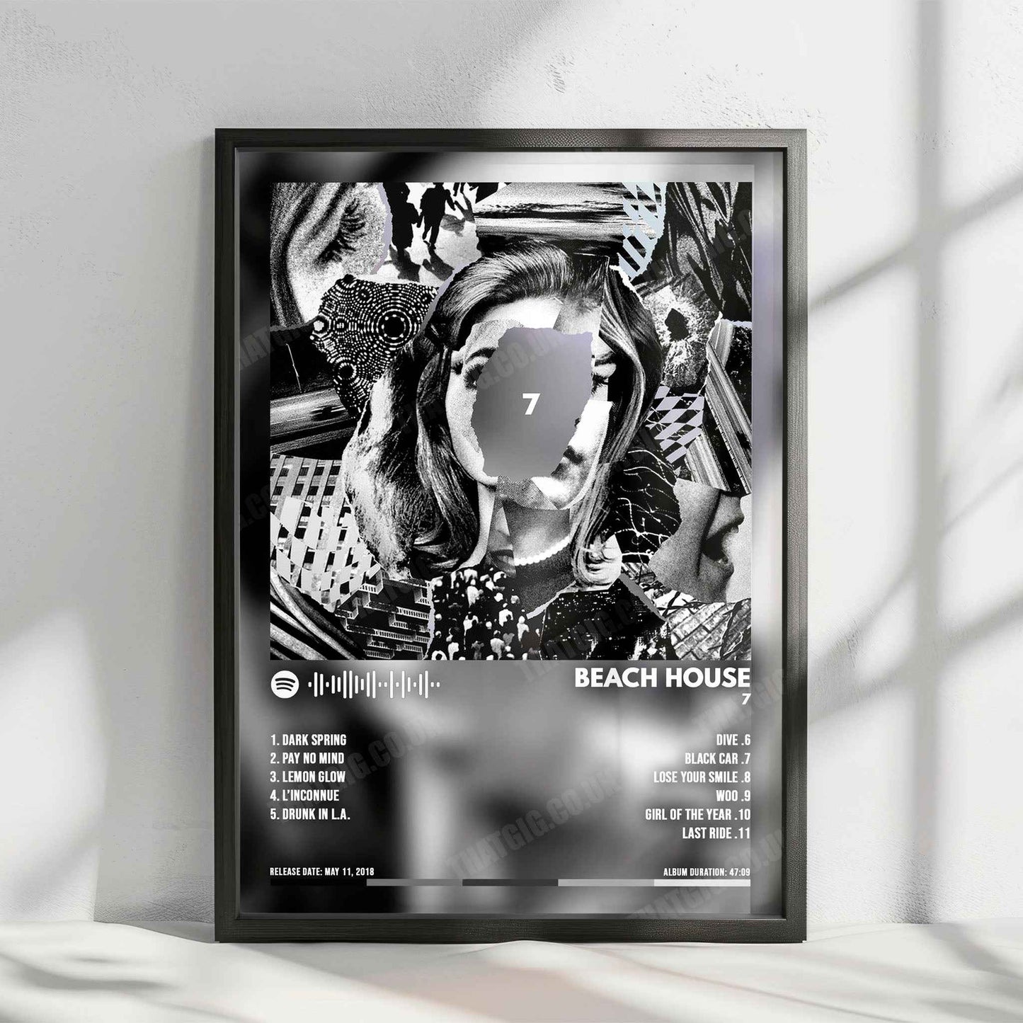 Beach House "7" Album Cover Poster - with Complete Tracklist