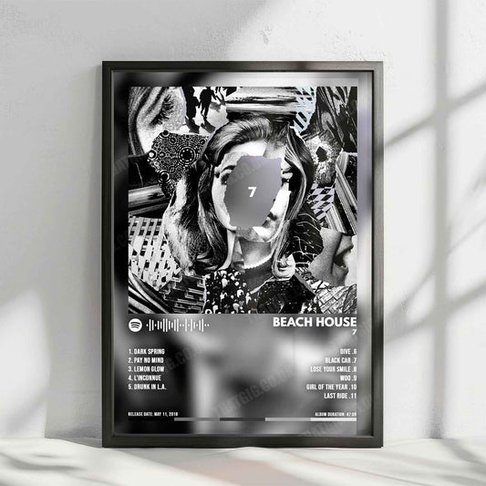 Beach House "7" Album Cover Poster - with Complete Tracklist