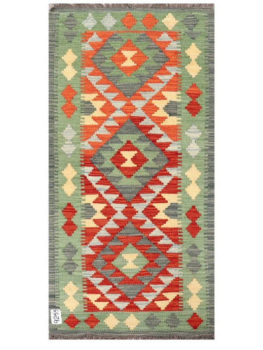 Maimana Afghanistan Kilim Rug - 132 x 65 cm