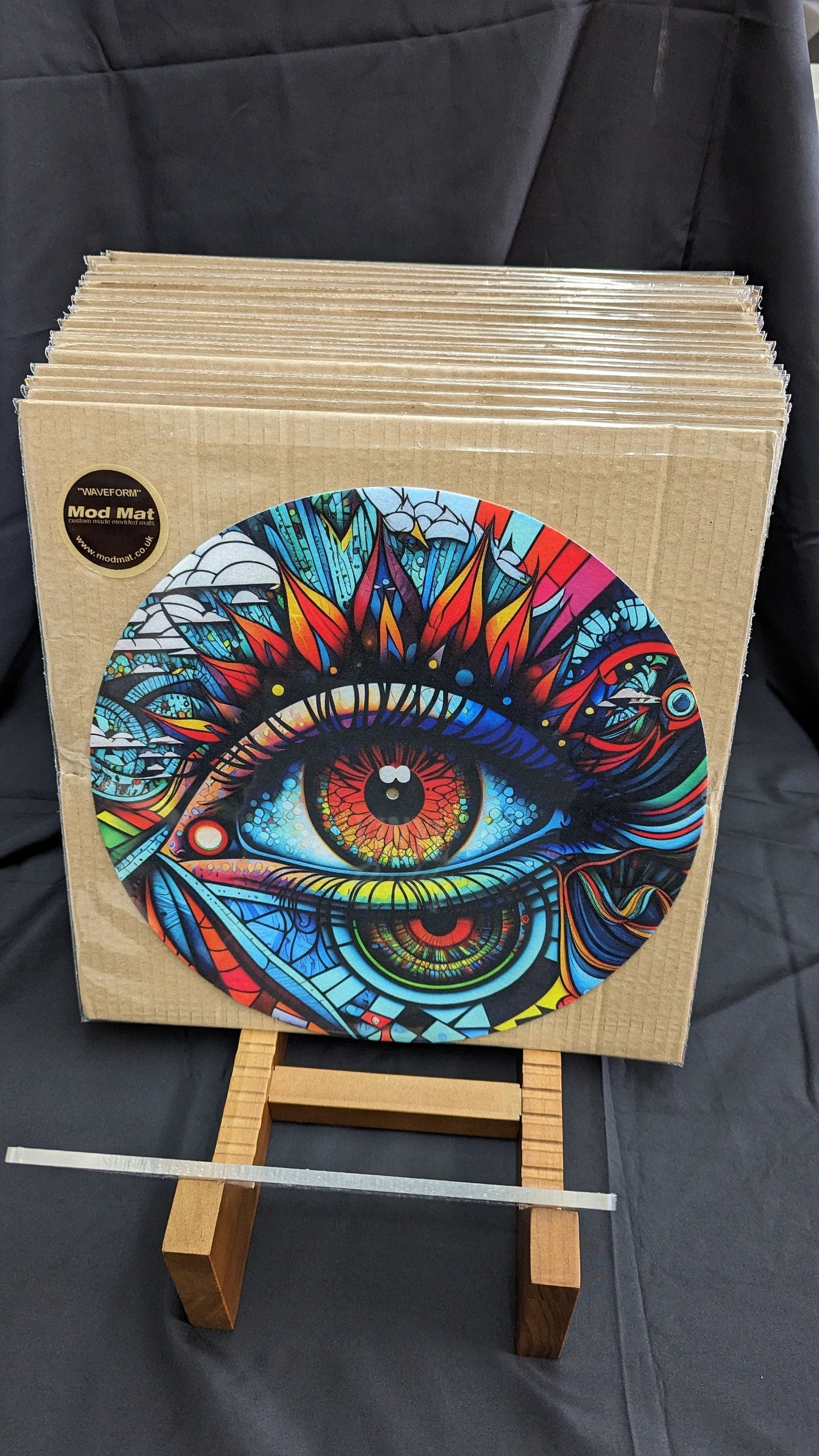 AcidEye Slipmat - 7 & 12 inch LP Vinyl DJ Pro Turntable Slip Mat Record Player Technics 1210 DJ Turntablist